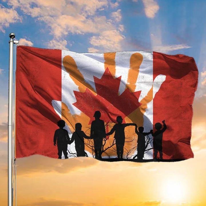 Every Child Matters Canada Flag Honor Orange Shirt Day 2021 Movement Outside Decor