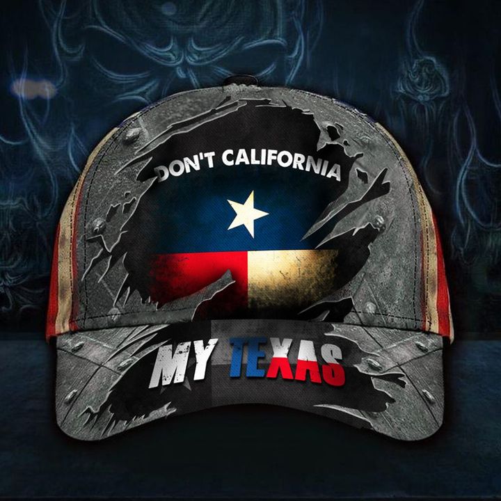 Don't California My Texas Vintage Hat USA Flag Cap Patriotic Texas State Merch For Texans