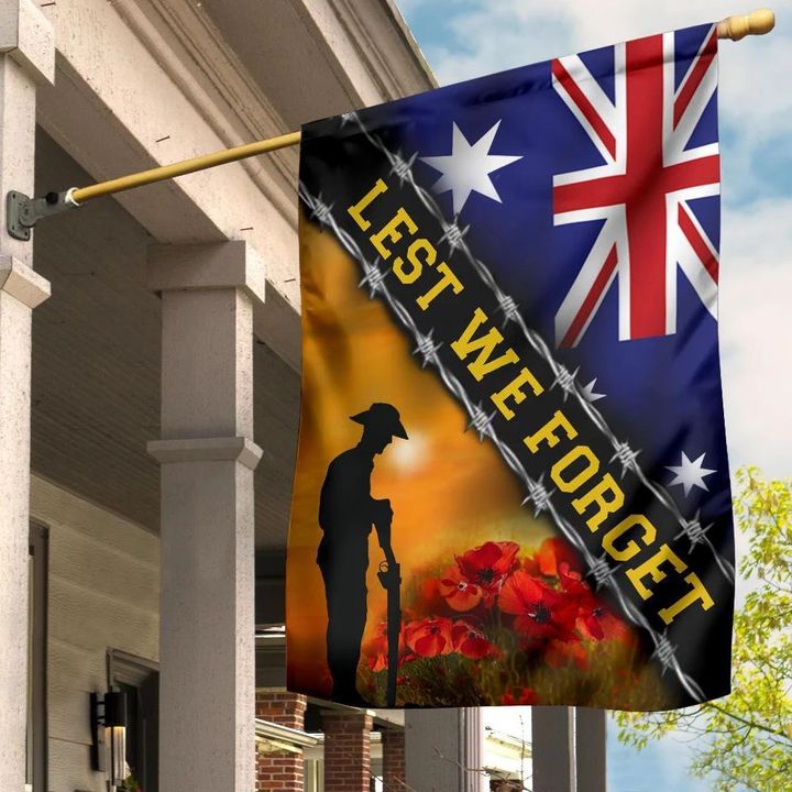 Lest We Forget Australia Flag Remembrance Anzac Day Honor Australian Veterans Flag Memorial