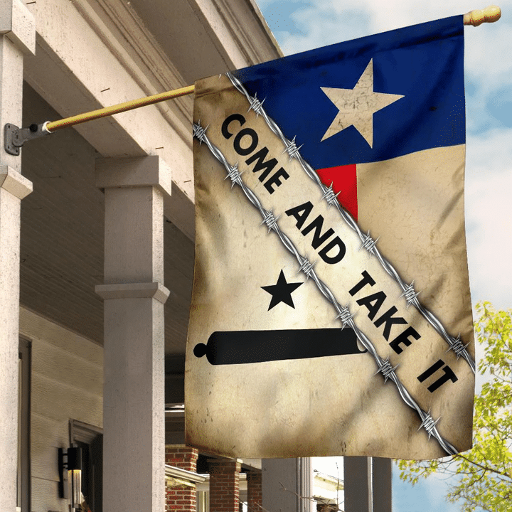 Come And Take It Flag Texas Flag Old Retro Texas Historical Revolution Gonzales Flag