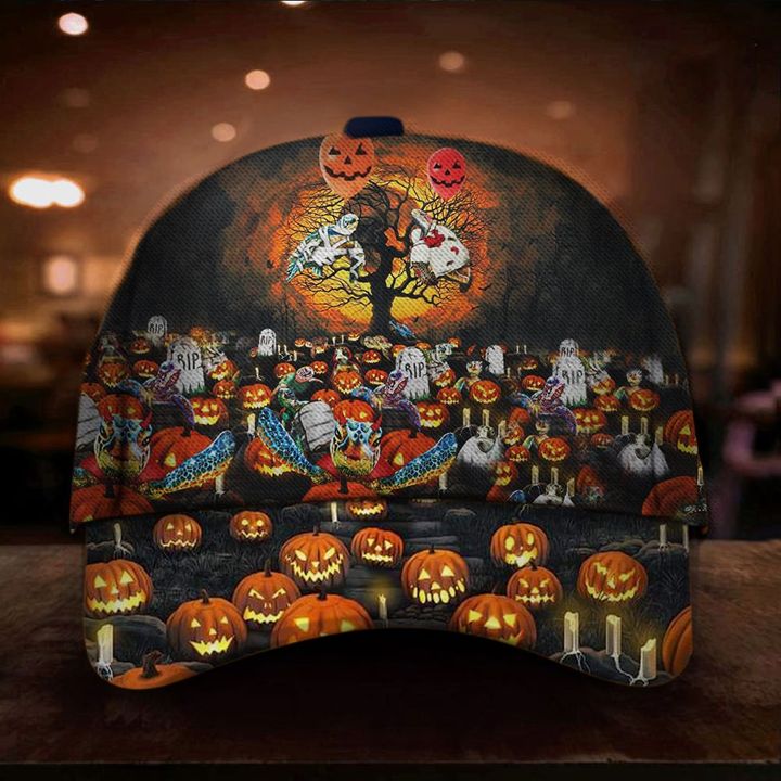 Turtle Pumpkin Halloween Hat Unique Halloween Merchandise Themed Gift For Adults