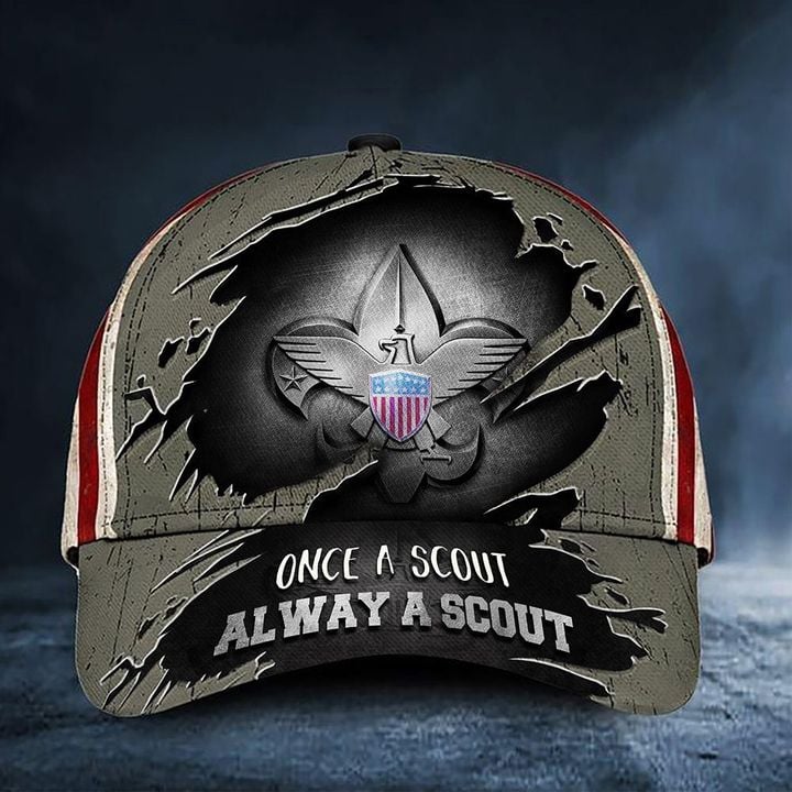 Once A Scout Always A Scout Cap American Flag Hat Proud Eagle Scout Gift Ideas