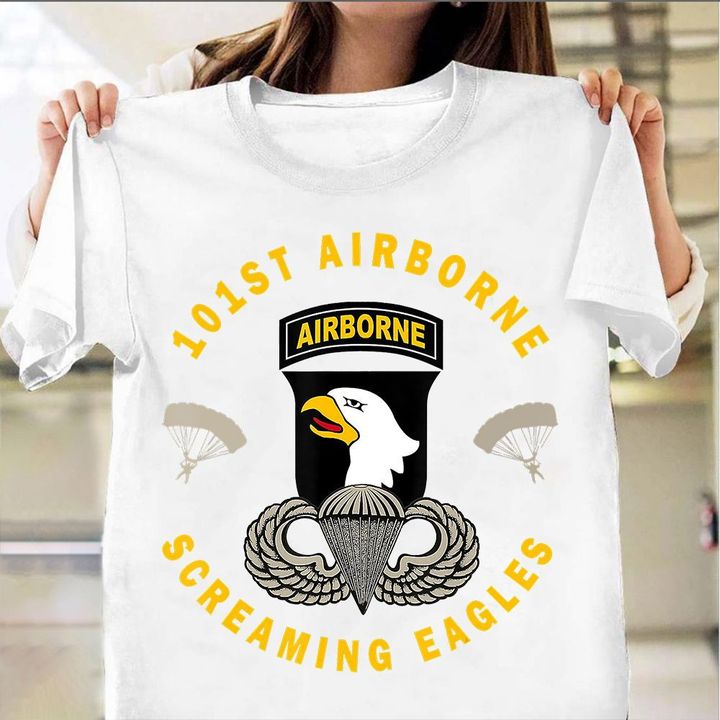 101st Airborne Screaming Eagle Shirt Paratrooper US Army Veteran T-Shirt Gifts For Veteran