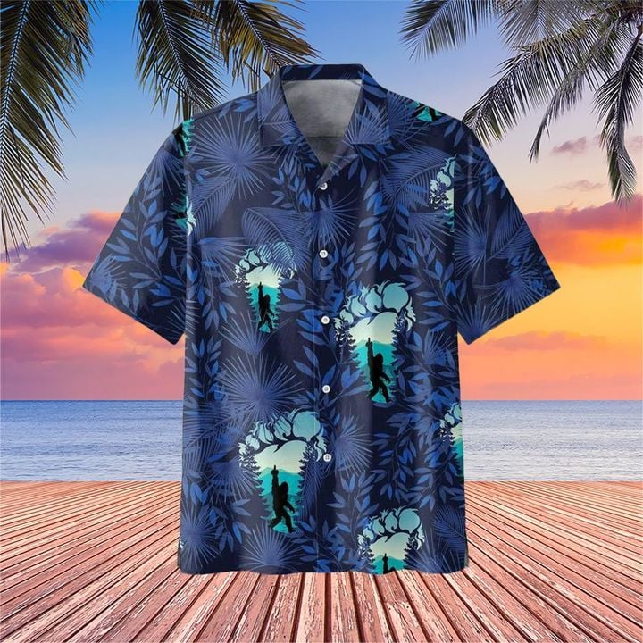 Bigfoot Summer Shirt Tropical Hawaiian Shirt Funny Gift Ideas For Friends
