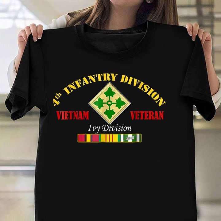 4th Infantry Division Vietnam Veteran Shirt Honoring US Military T-Shirt Gifts For Veteran