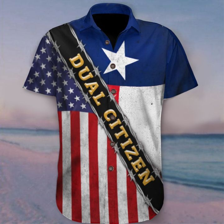 Texas Hawaiian Shirt Dual Citizen American Texas State Flag Texan Clothing