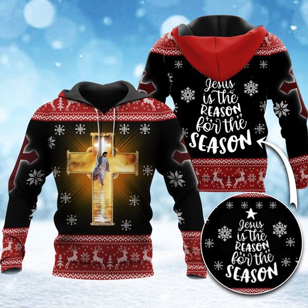 Cross Jesus Is The Reason For The Season Hoodie Christmas Vacation Hoodie Xmas Gifts For Friend