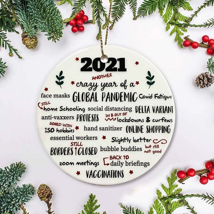 2021 Another Crazy Year Of A Global Pandemic Ornament Xmas Tree Ornament Christmas Tree Decor