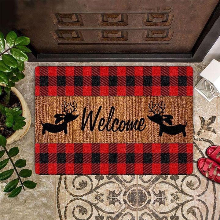Deers Doormat Merry Christmas Welcome Doormat Xmas Present Ideas