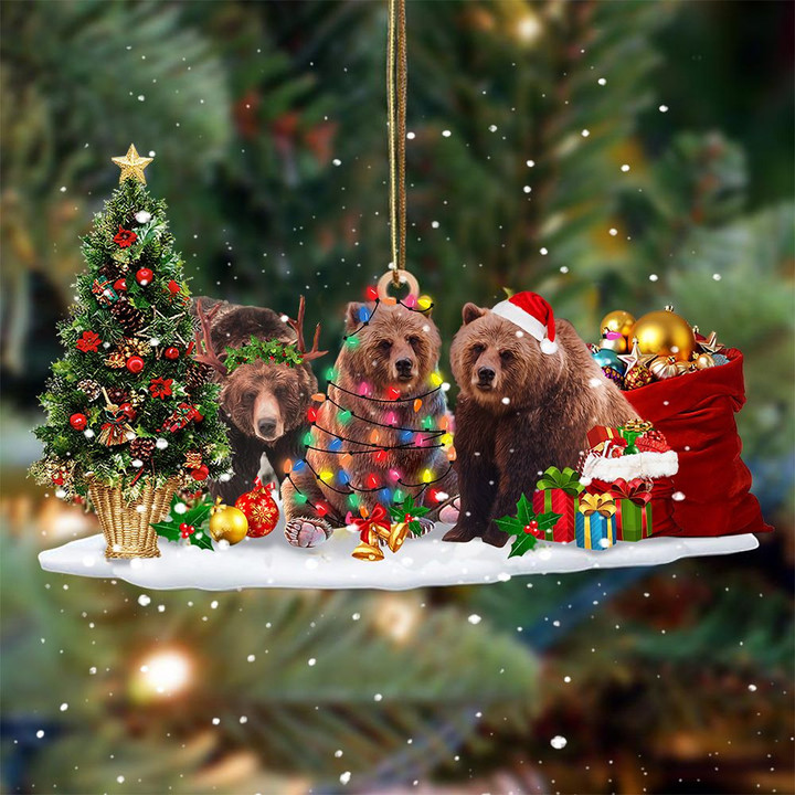 Bear Christmas Ornament Cute Bear Christmas Decorations For Xmas Tree 2021 Gift Ideas
