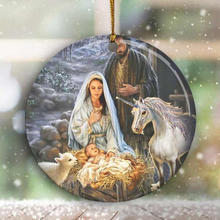 Our Savior Is Born Jesus Christmas Ornament Birth Of Jesus Christian Ornament Decor 2021