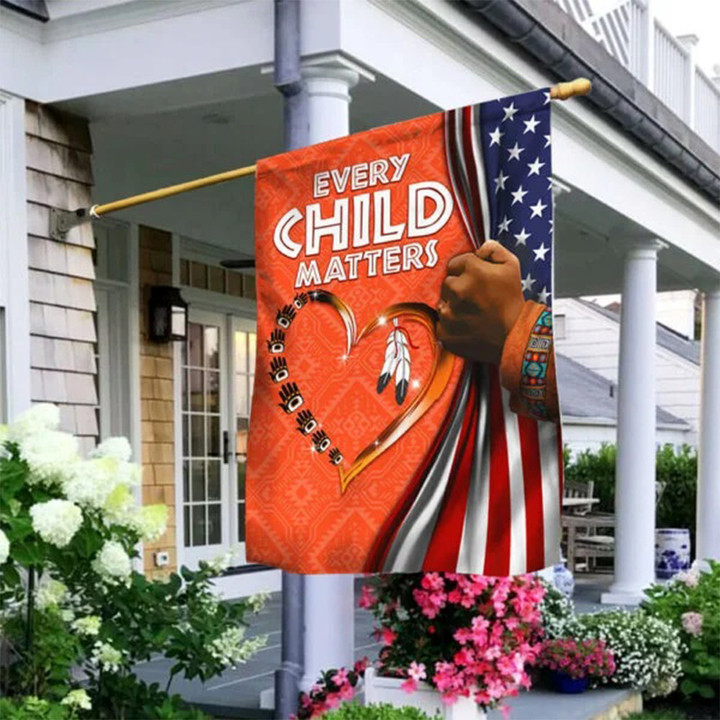 Every Child Matters Inside American Flag Orange Day 2021 Movement Yard Decorationsrt