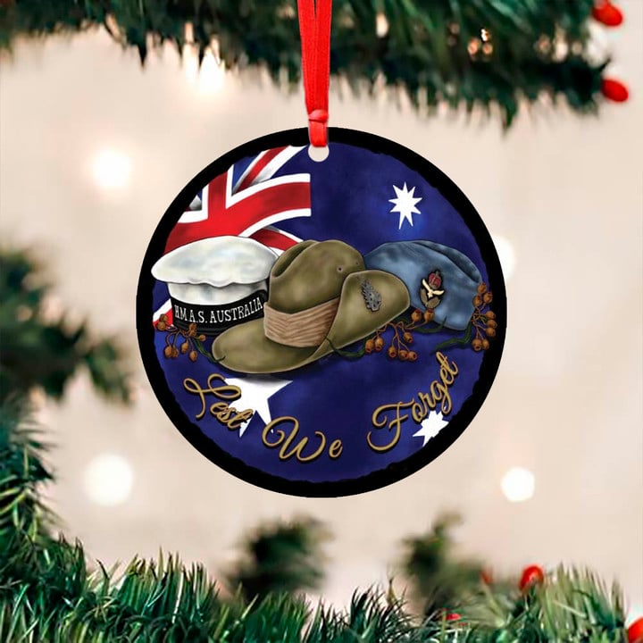 Lest We Forget Australian Flag Ornament Patriotic Aussie Hanging Ornament Decorating Ideas