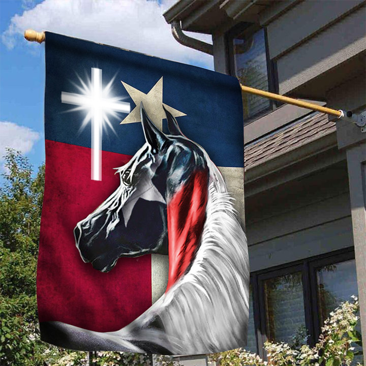 Horse Cross Texas Flag Animals Served In War Patriotic Flags Memorial Day Decorations