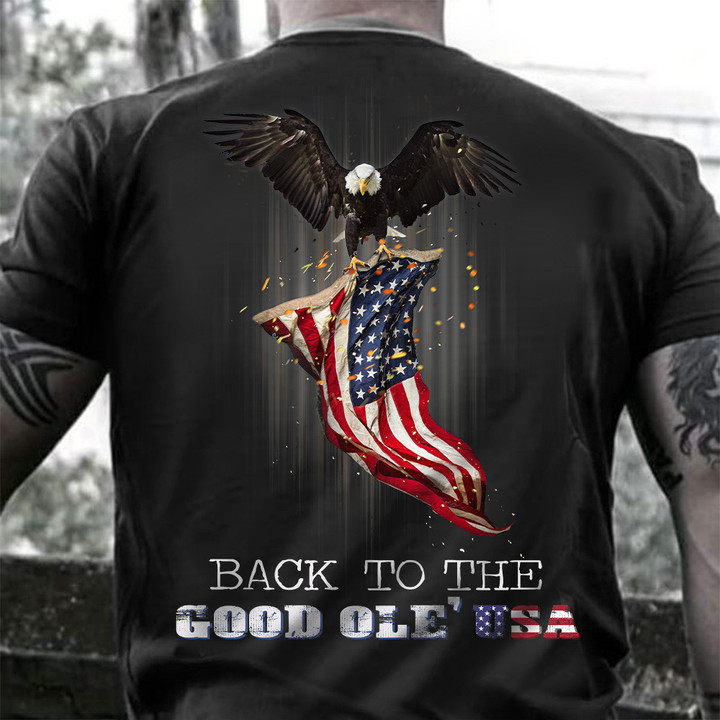 Back To The Good Ole' USA Shirt Patriotic American Eagle Clothing Gifts For Father
