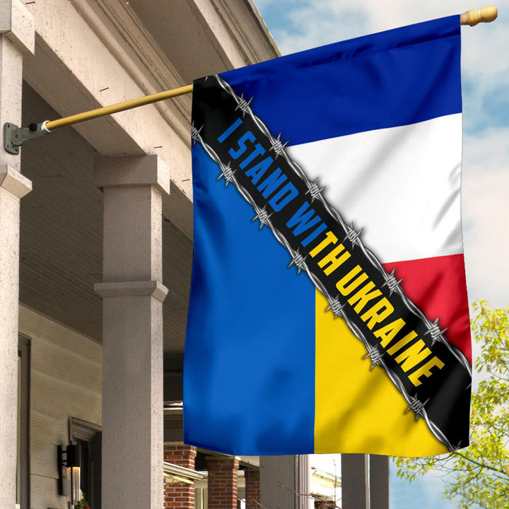 French I Stand With Ukraine Flag Pray For Ukraine 2022 Support Ukraine