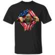 Florida Heartbeat Inside American Flag T-Shirt Florida Pride Patriotic Tee Shirts