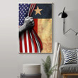 Texas Flag Inside American Flag Vertical Poster 4th Of July Poster Gift For Patriotic