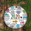 2020 A Year To Remember Ornament Funny Quarantine Christmas Ornament, Gifts For Roommates