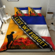 Lest We Forget French Flag Bedding Set Patriotic Remembrance Day Memorial Soldiers Veteran