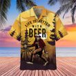 Bigfoot Life Is Better With Beer Hawaiian Shirt Funny Beach Shirt Best Gifts For Beer Lovers