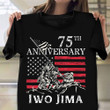 75th Anniversary Iwo Jima Veteran Us Flag T-Shirt American Patriot Shirts Gifts For Veteran