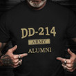 DD-214 Army Alumni T-Shirt Retired Military Vintage USA Shirt Gift Ideas For Veterans