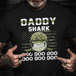 Daddy Shark Doo Doo Doo T-Shirt Military Army Dad Shark Family Shirt Gift For Father