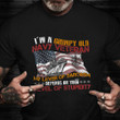 I'm A Grumpy Old Navy Veteran Shirt Proud US Navy Veteran T-Shirt Stupidity  Sarcasm Sayings
