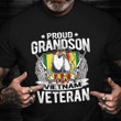 Proud Grandson Of A Vietnam Veteran Shirt Vintage Tee Veterans Day Gift Ideas