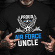 Proud Air Force Uncle T-Shirt Happy Veteran American Pride Shirts Gifts For Air Force Veterans