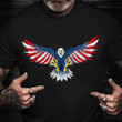 American Eagle T-Shirt Patriotic USA Bald Eagle Shirt For Men Best Veterans Day Gift