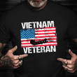 Vietnam Veteran T-Shirt American Flag Proud Military Served Vietnam War Veteran Shirt