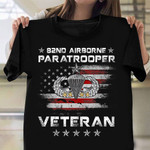 82nd Airborne Paratrooper Veteran Shirt Vintage Flag US Army T-Shirt Retirement Gift For Dad