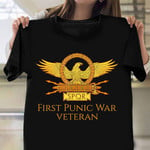First Punic War Veteran SPQR Shirt Ancient Rome Graphic Tees Military Retirement Gift Ideas