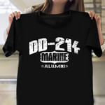 DD-214 Marine Alumni Shirt Distressed US Veteran Vintage Tees Gifts For Marine Veterans