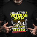 Eagle Desert Storm Veteran Son Shirt Vintage Tee Veterans Day Gifts For Boyfriend