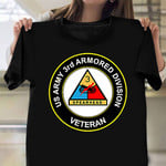 3rd Armored Division Veteran T-Shirt Proud Served Third Herd US Army Veteran Day Shirt Gift