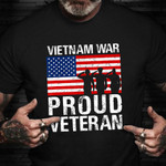 Vietnam War Proud Veteran Shirt Honoring Vietnam Veteran T-Shirt Military Retirement Gift Ideas