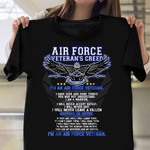 Air Force Veteran's Creed T-Shirt Proud Air Force Veteran Shirt Vets Day Gift 2021