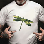 Camo Military Dragonfly Swarm Veteran Shirt Veterans Day Gifts For Boyfriend