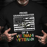 Helicopter Proud Granddaughter Of A Vietnam Veteran Shirt US Veteran T-Shirt Gifts For Friend