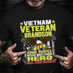 Proud Vietnam Veteran Grandson Shirt Honor Fallen Grandfather Vietnam War Veterans Day
