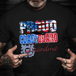 Proud Coast Guard Grandma Shirt Patriotic USA Veterans Day Shirts Gifts For Grandma