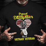 Proud Daughter Of A Vietnam Veteran T-Shirt Veterans Day Shirts Patriot Gifts For Daughter
