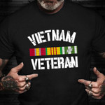 Vietnam Veteran Shirt Pride Ribbon Proud Military Served In Vietnam War T-Shirt For Veterans