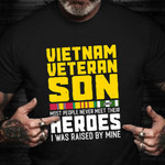 Vietnam Veteran Son Shirt Proud Army Military Dad Vietnam War Vet T-Shirt