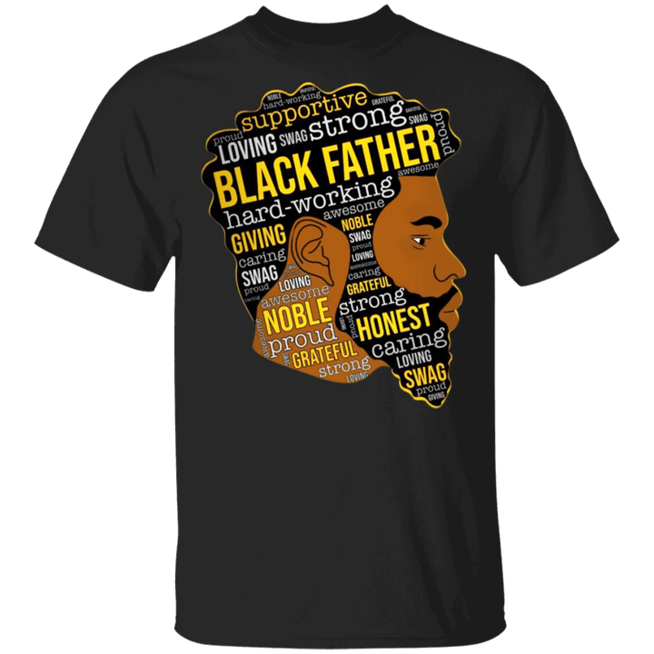 Black Fathers Hard Working Shirt Stepdad Fathers Day Gifts