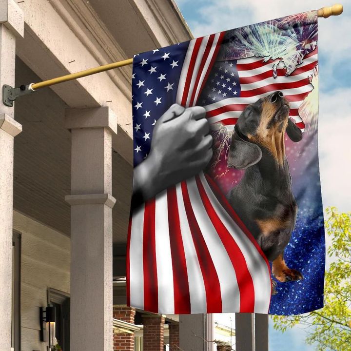 Dachshund And American Flag Dog Patriotic Independence Day Fourth Of July Decorations Outdoor