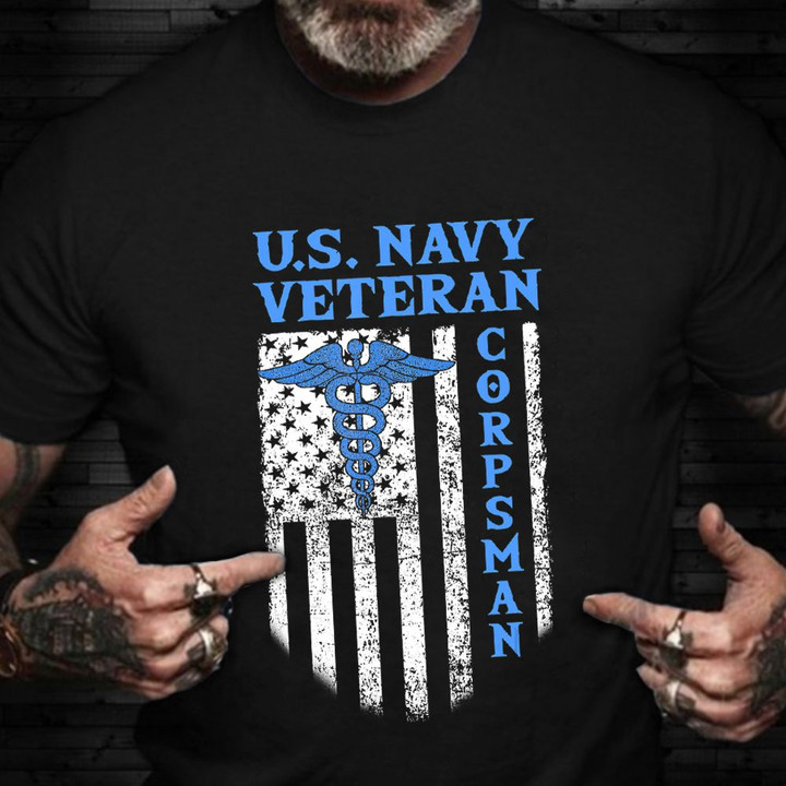 Corpsman US Navy Veteran Shirt Proud Navy Veteran T-Shirt Patriotic Gift For Vet